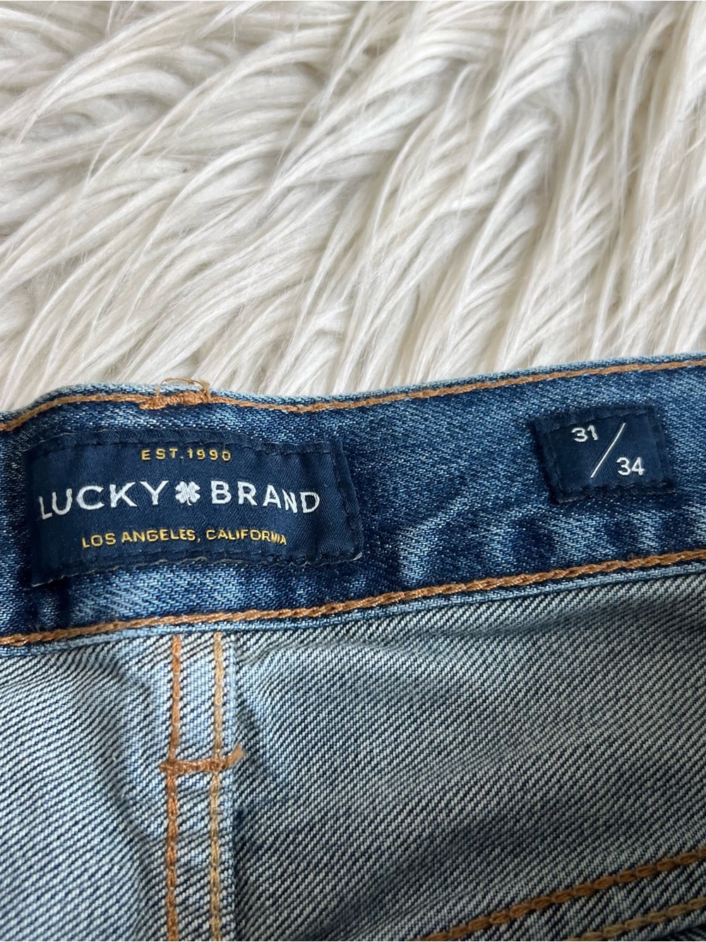 Lucky Brand 181 Relaxed Jeans Mens 31x34 Blue Medium Wash Stretch Denim Straight - Picture 5 of 9